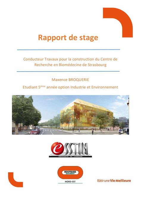 Rapport De Stage Bac Pro Am Nagement Et Finition Du Batiment