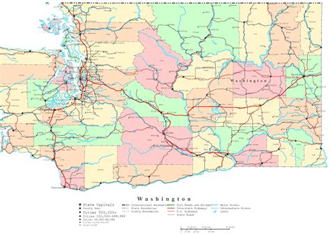 Washington Printable Map