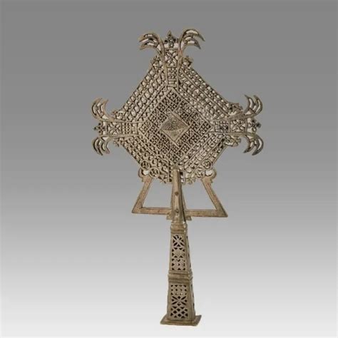 Large Ethiopian Hand Made Coptic Processional Cross Early 20th Century