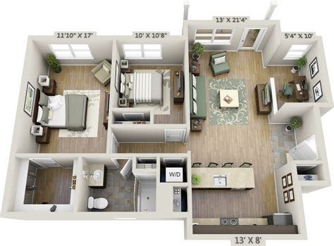 Two-bedroom Apartments | Net Zero Village