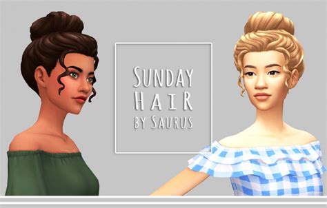 Sunday Hair At Saurus Sims Sims 4 Updates