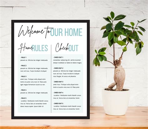 Airbnb Welcome Sign Template Welcome Guide Airbnb Airbnb Etsy
