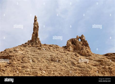 Natural Rock Formation Known As Lots Wife Dead Sea Madaba