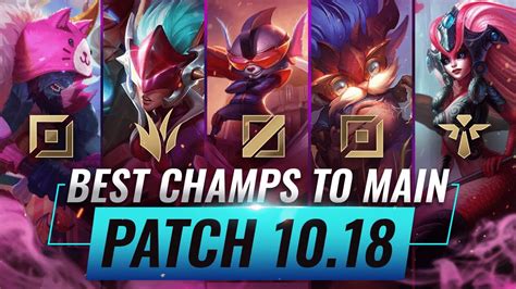 3 BEST Champions To MAIN For EVERY ROLE in Patch 10.18 - League of