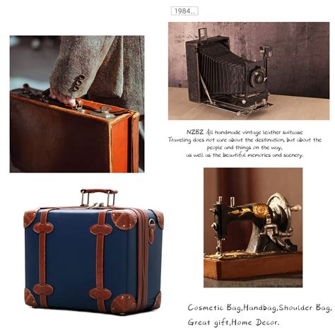 Nzbz Vintage Luggage Sets 3 Pieces Luxury Cute Suitcase Retro Trunk
