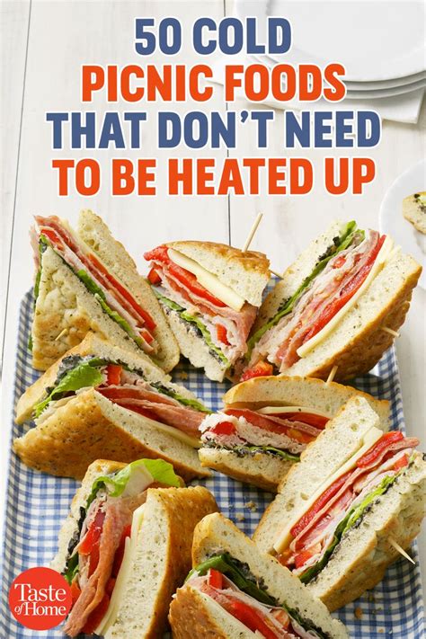 Let's have a picnic today! 50 Cold Picnic Foods That Don't Need To Be Heated Up ...