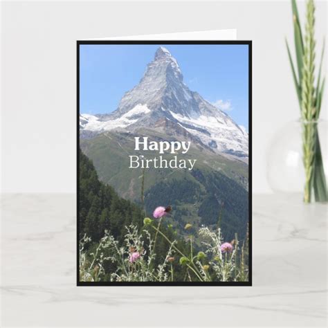 Mountain Nature Photography Happy Birthday Card