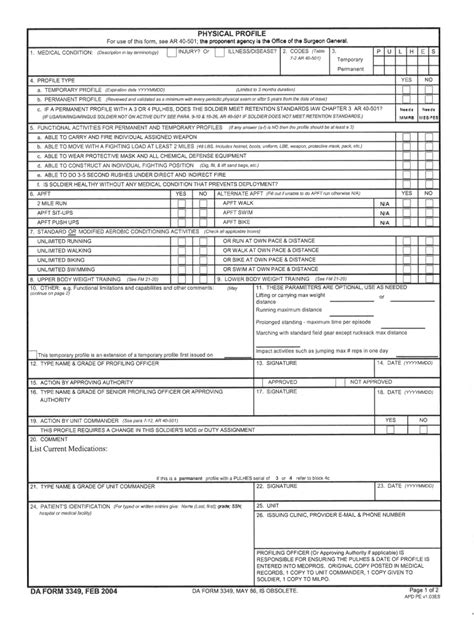 Da 3349 Fill Online Printable Fillable Blank Pdffiller