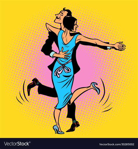 A Couple Dancing Charleston Royalty Free Vector Image