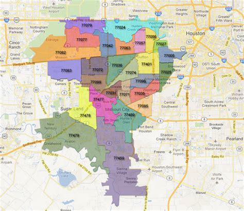 Houston Texas Zip Codes Listoff 68