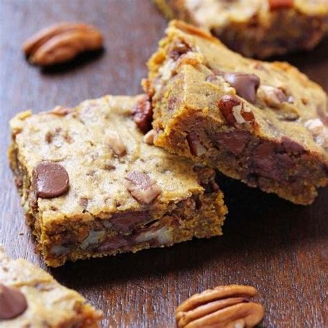 Blondies Filled With Pumpkin Pecans Chocolate Toffee And Warm