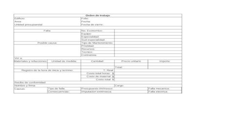 Formatos De Mantenimiento Preventivo B 90 Copia Xls Document