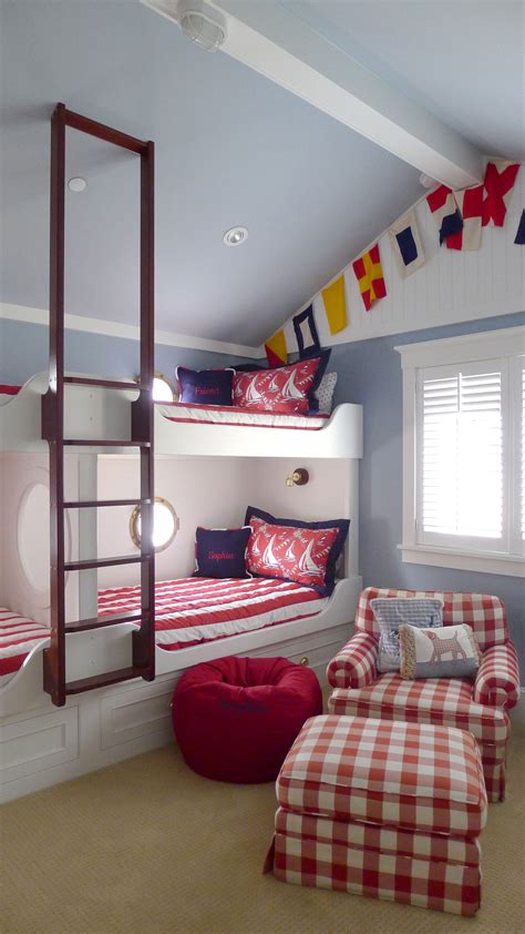 Nautical Bunk Room Featured On The Newport Harbor Home Tour Design By
