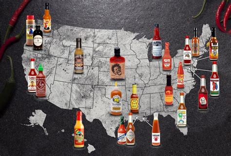 The 23 Most Popular Hot Sauces In America Mapped