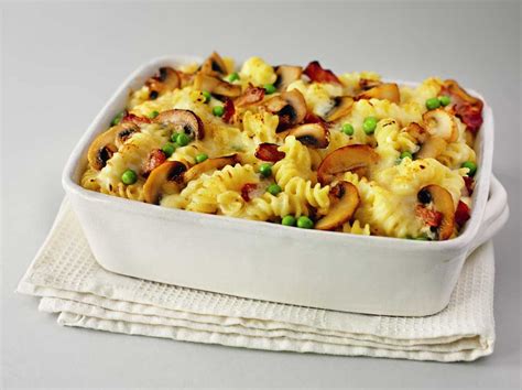 Add the wine, with the strained porcini soaking water, and turn the heat down. Creamy Bacon Pasta Bake with Mushrooms Recipe ...