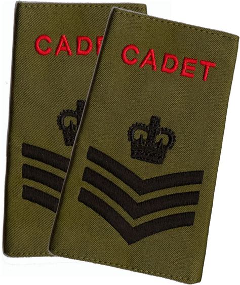 Contact Left Embroidery Official Cadet Staff Sergeant Pair Of Acfccf