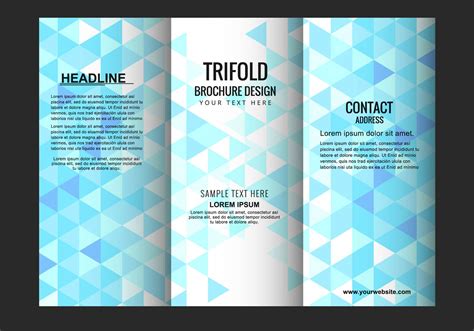 Brochure templates nature theme green grunge decor. Vector Trifold Brochure Template - Download Free Vector ...