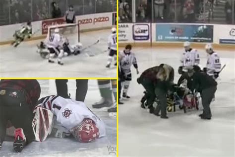 Niagara Icedogs Goalie Tucker Tynan Suffers Horror Injury During Ice