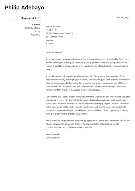 Engineering Cover Letter Examples And Writing Guide
