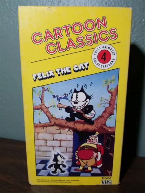 Vintage Felix The Cat Cartoon Classics 1986 Vhs Rare Animation New Age