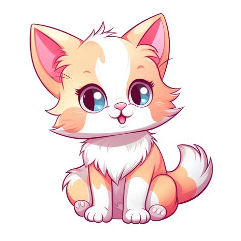Ai Generated Cute Chibi Cat Cartoon Cat Character 36627841 Png