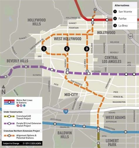 Three Routes Recommended For Further Study On Crenshaw Northern