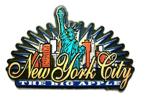 New York City The Big Apple Sunburst Fridge Magnet Ebay