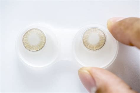 Closeup Of Colored Contact Lens In Case Uniqso