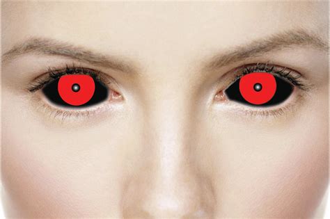 Uk Black And Red Sclera 22mm Contact Lenses