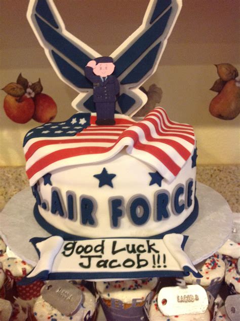 Going Away Air Force Cake Military Send Off Party Ideas Military
