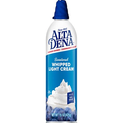 Whipped Light Cream Aerosol Can 15 Oz Alta Dena® Dairy