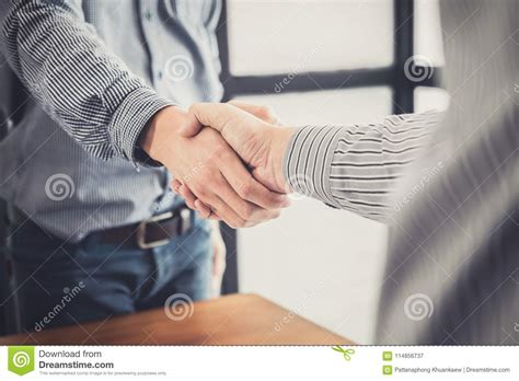 Business Partnership Meeting Concept, Two Confident Business Han Stock Image - Image of ...