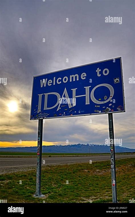 Welcome Idaho State Sign Hi Res Stock Photography And Images Alamy