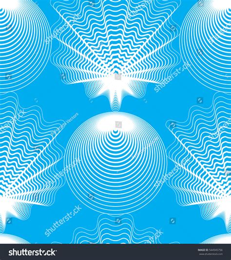 Continuous Pattern Graphic Lines Decorative Abstract Stock Illustration