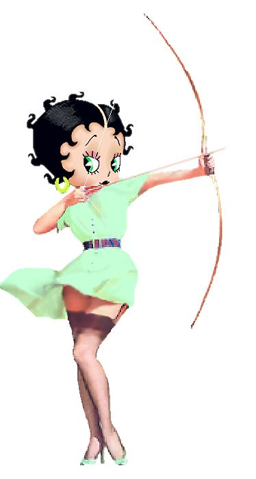 Betty Boop Archer Archery Pinup Bow And Arrow Panthers Cheerleaders