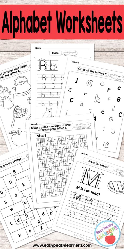 A b c d e f g h i j k. Alphabet Worksheets - ABC from A to Z - Easy Peasy Learners