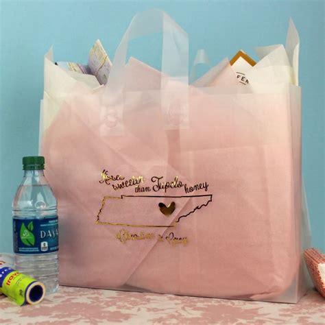 16 X 12 Submit Your Own Artwork Frosted Wedding T Bags Set Of 25