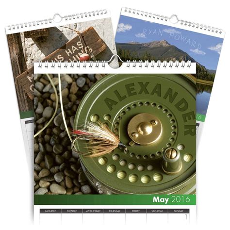 Personalised Fly Fishing Calendar Fishing Calendar Personalised