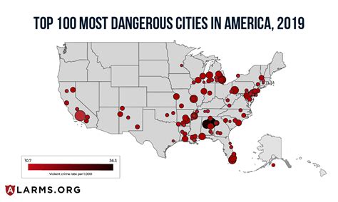 The Top 100 Dangerous Cities In The United States By Violent Crime