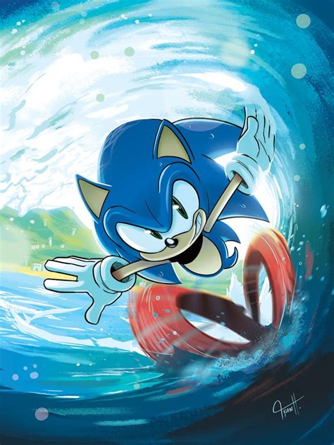 Sonic Running On Water Hedgehog Art Sonic Art Sonic