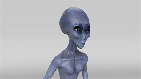 Modèle 3d De Alien Gris Femelle Animé Turbosquid 2115496