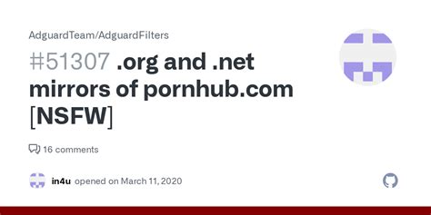 Org And Net Mirrors Of Pornhub Nsfw Issue