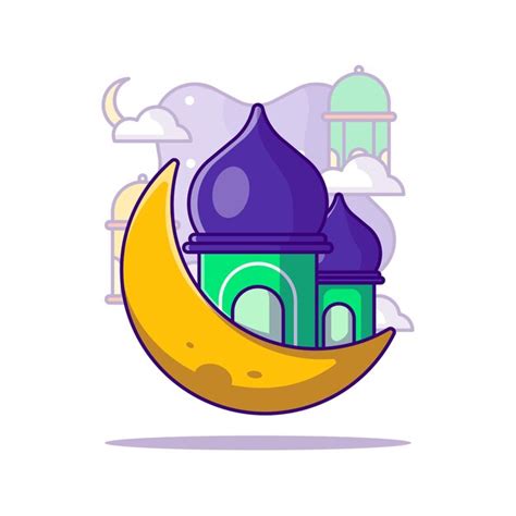 Ilustración De Dibujos Animados De Ramadán Kareem Vector Premium