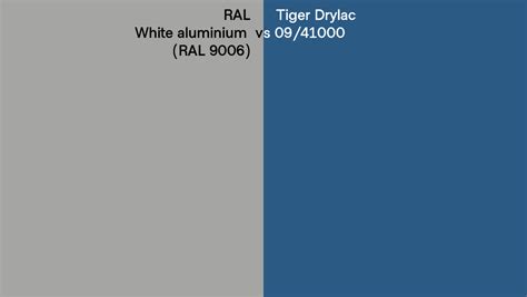 RAL White Aluminium RAL 9006 Vs Tiger Drylac 09 41000 Side By Side