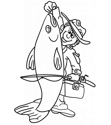 Fisherman Free Printable Coloring Pages