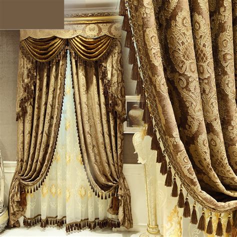 The Living Room Luxury European Style Curtains Custom High Grade
