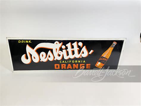 1950s nesbitt s orange soda tin sign
