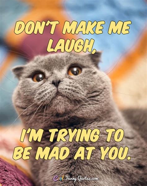 Dont Make Me Laugh Im Trying To Be Mad At You Coolfunnyquotes