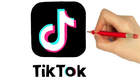 How To Draw The Tiktok Logo Easy Step By Step Pelajaran