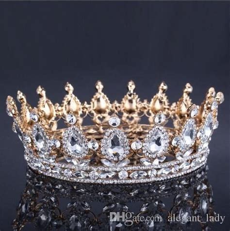 2018 Luxury Vintage Gold Wedding Crown Alloy Bridal Tiara Baroque Queen